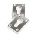 Rectangle Escutcheon Pair Satin Nickel & Chrome Polish Finish Hardware Deanta 