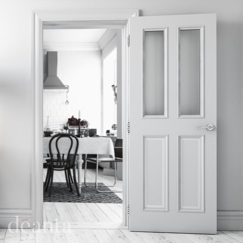 Rochester White Primed Glazed Internal Door Internal Door Deanta 