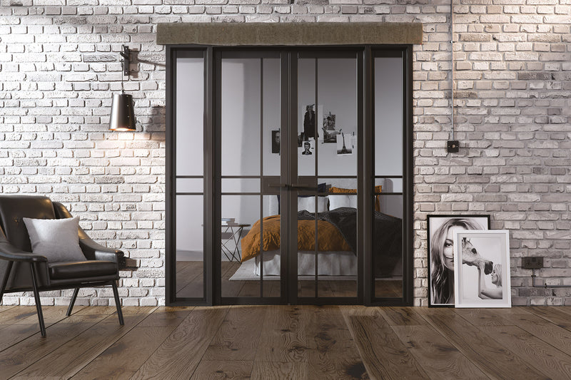 Black Greenwich W6 Room Divider Room Divider LPD Doors 