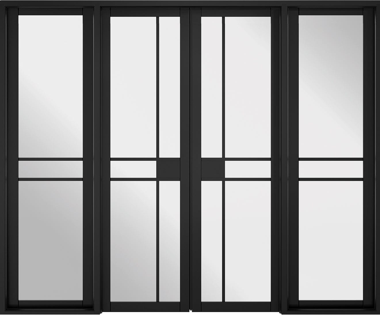 Black Greenwich W8 Room Divider Room Divider LPD Doors 