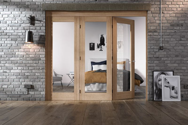 Roomfold Internal Oak Frame Set 3+0 Unfinished Room Divider Room Divider LPD Doors 