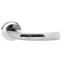 Status Nevada Lever Round Rose in Polished Chrome Lever on Round Rose Atlantic 