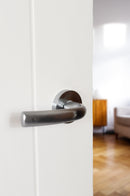 Status Nevada Lever Round Rose (Latch & Hinges Included) Lever on Round Rose Atlantic 