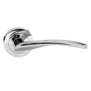 Status Arizona Lever Round Rose in Polished Chrome Lever on Round Rose Atlantic 