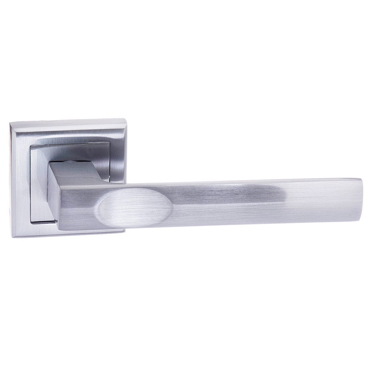 Status Kansas Lever Square Rose (Latch & Hinges Included) Lever on Round Rose Atlantic Set Satin Chrome 