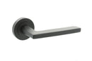 Status Alaska Lever Round Rose in Matt Black Lever on Round Rose Atlantic 