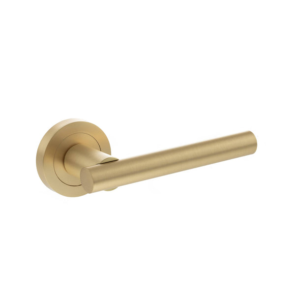 STATUS Nebraska Lever Door Handle on Round Rose