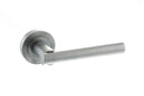 Status Nebraska Lever Round Rose (Latch & Hinges Included) Lever on Round Rose Atlantic Pair Satin Chrome 