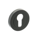 Status Euro Escutcheon Round Rose Escutcheon Atlantic Pair Matt Black 