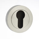 Status Euro Escutcheon Round Rose Escutcheon Atlantic Pair Satin Chrome 