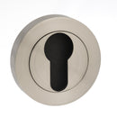 Status Euro Escutcheon Round Rose Escutcheon Atlantic Pair Satin Nickel 