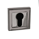 Status Euro Escutcheon Square Rose in Black Nickel Escutcheon Atlantic 