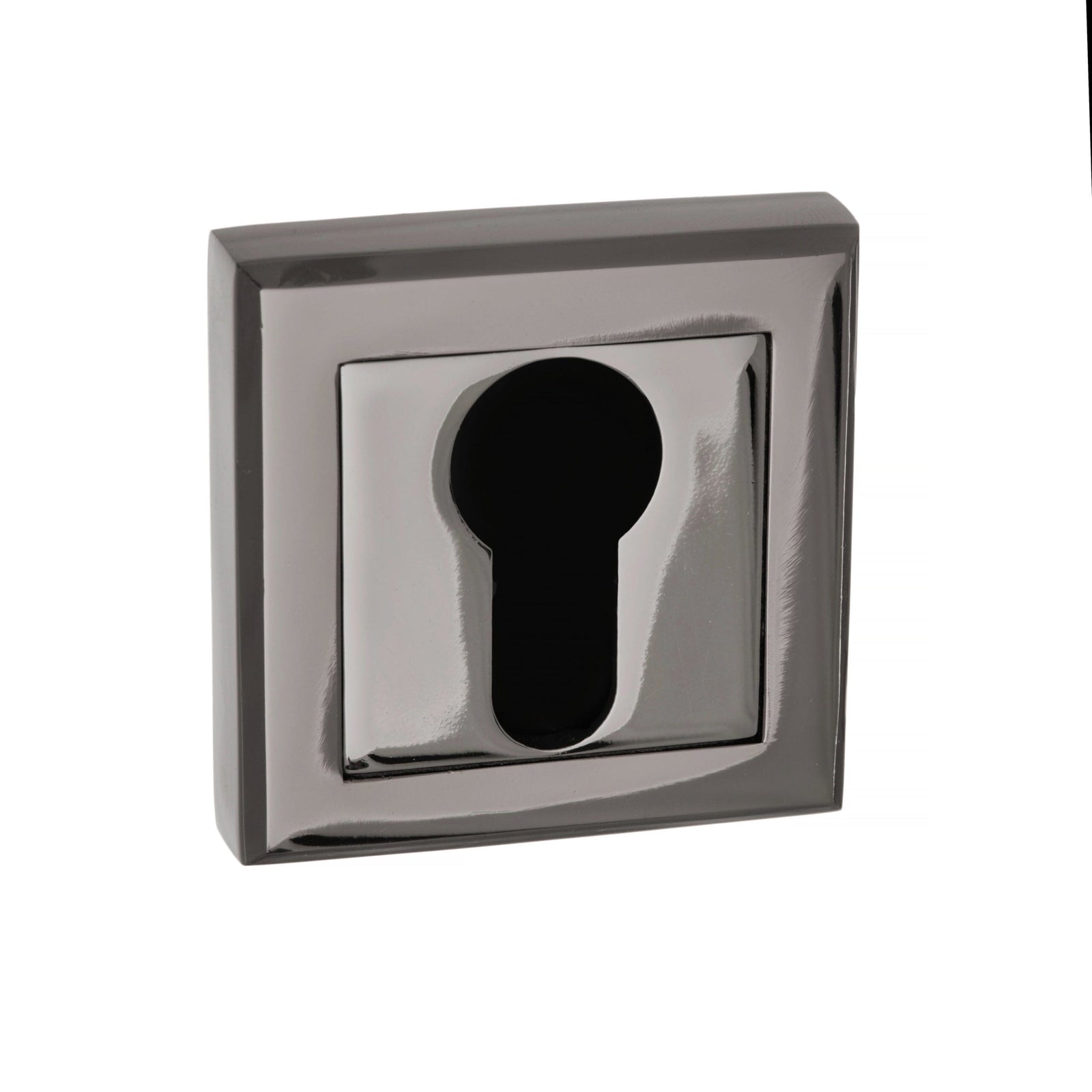 Status Euro Escutcheon Square Rose in Black Nickel Escutcheon Atlantic 