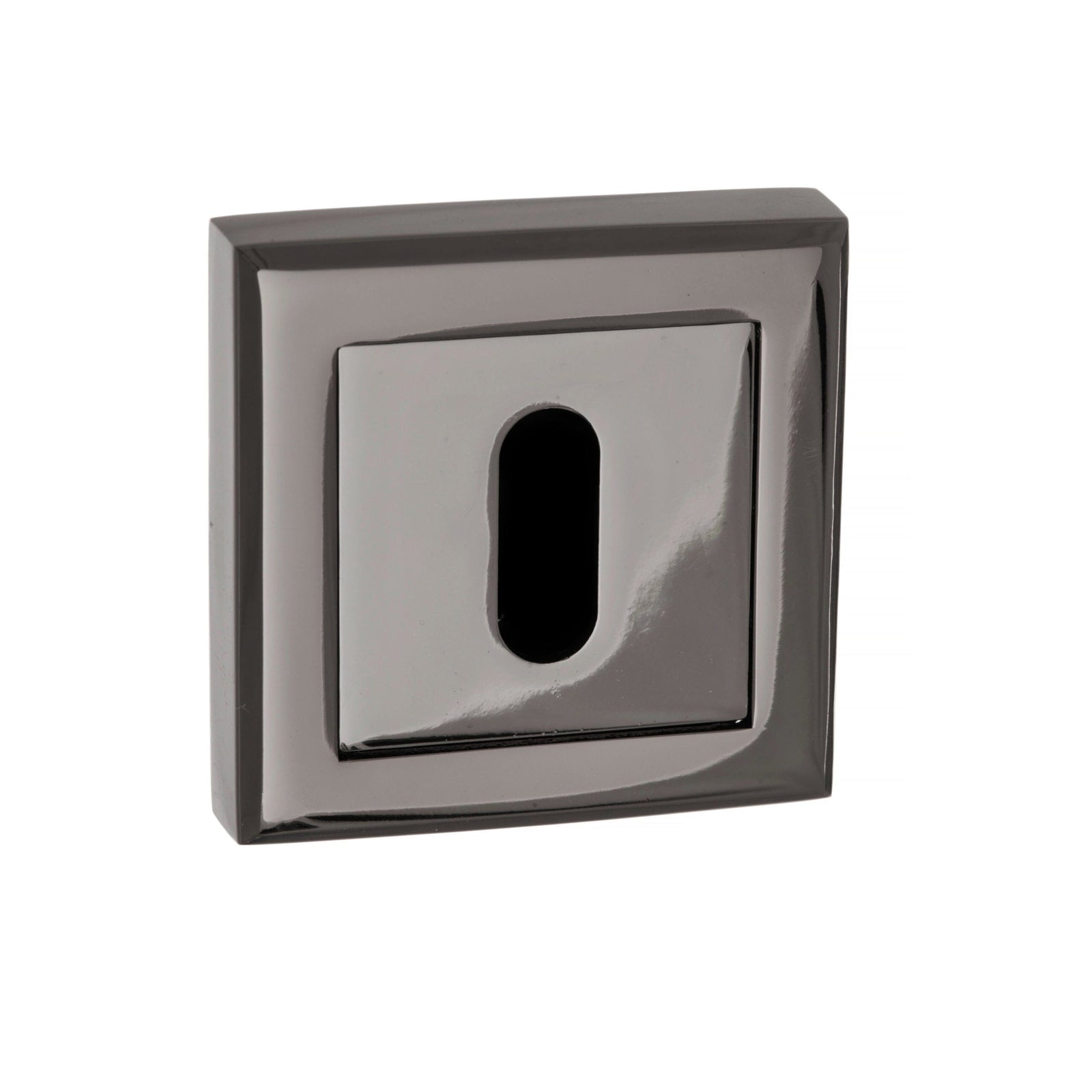 Status Key Escutcheon Square Rose in Black Nickel Escutcheon Atlantic 