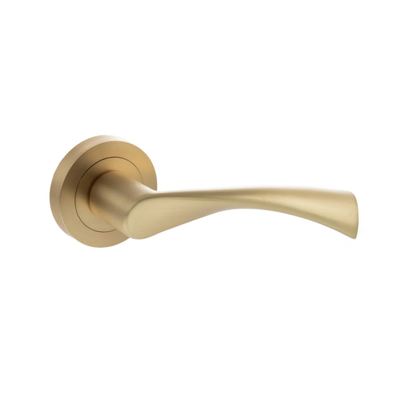 STATUS Colorado Lever Door Handle on Round Rose