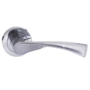 Status Colorado Lever Round Rose (Latch & Hinges Included) Lever on Round Rose Atlantic Set Satin Chrome 