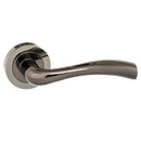 Status Texas Lever Round Rose in Black Nickel Lever on Round Rose Atlantic 