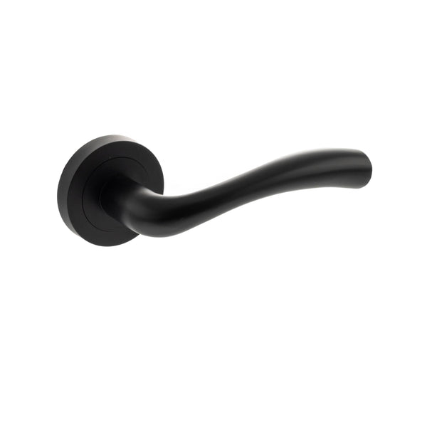 STATUS Texas Lever Door Handle on Round Rose