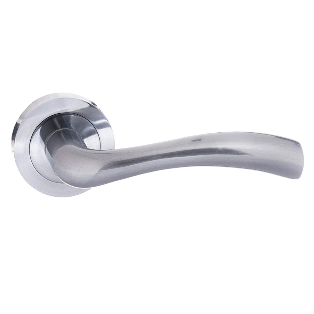 Status Texas Lever Round Rose (Latch & Hinges Included) Lever on Round Rose Atlantic Set Satin Chrome 