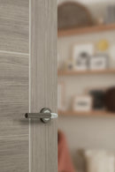 Status Tennessee Lever Round Rose in Black Nickel/Polished Chrome Lever on Round Rose Atlantic 