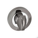 Status WC Turn and Release Round Rose in Black Nickel/Polished Chrome Bathroom Lock Atlantic 