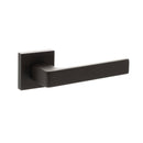 STATUS Montana Lever Door Handle on S4 Square Rose in Urban Dark Bronze Lever Door Handle Atlantic 