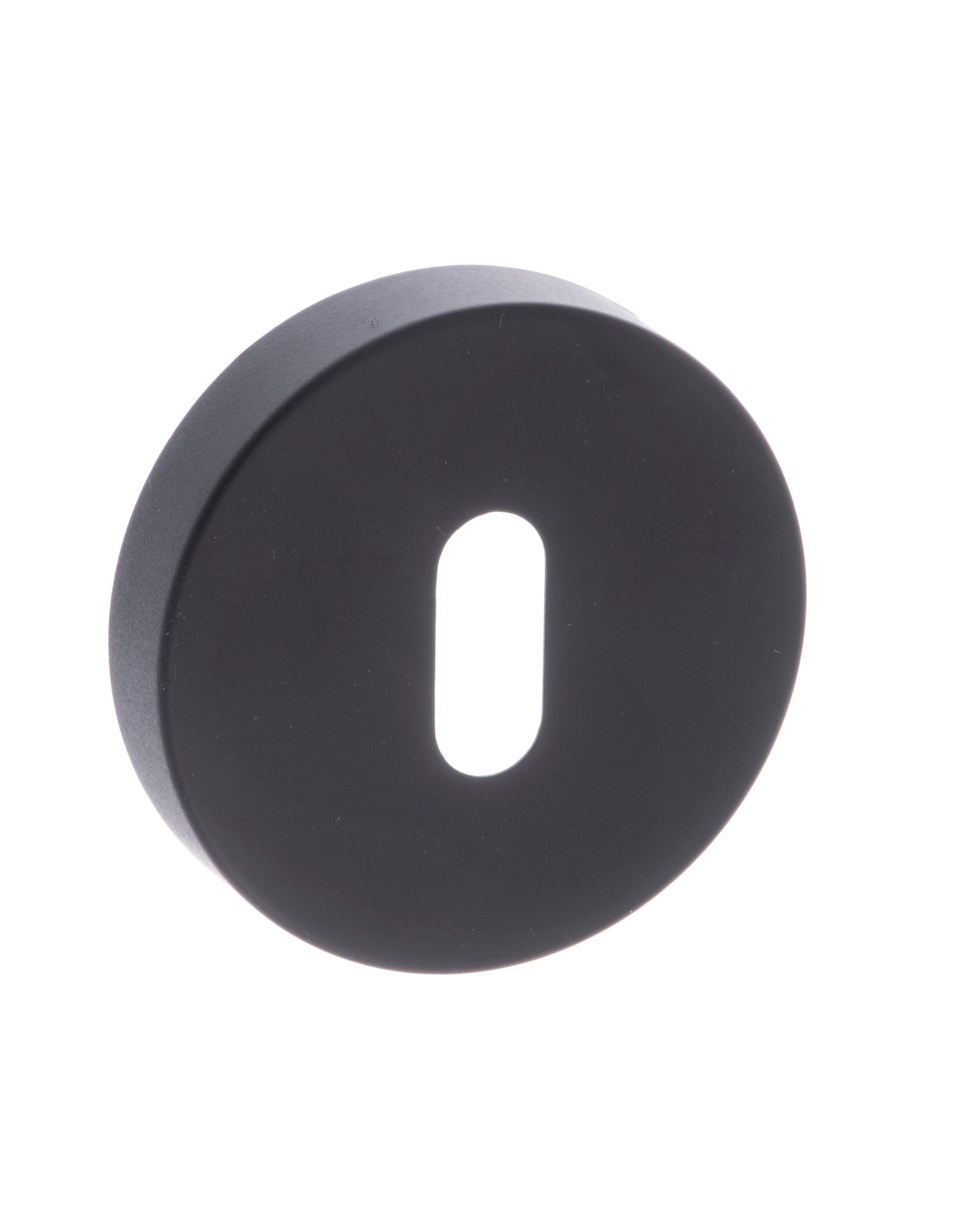 Status Key Escutcheon S4 Round Rose in Matt Black Escutcheon Atlantic 