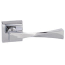 Senza Pari Guido Designer Lever Flush Square Rose in Polished Chrome Designer Lever Handle Atlantic 