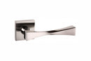 Senza Pari Guido Designer Lever Flush Square Rose (Latch & Hinges Included) Designer Lever Handle Atlantic Set Satin Nickel 