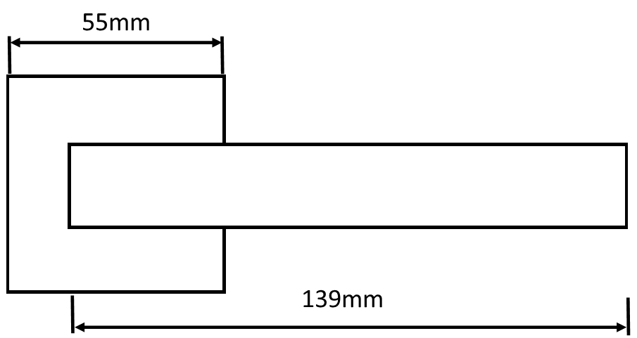 Senza Pari Guido Designer Lever Flush Square Rose (Latch & Hinges Included) Designer Lever Handle Atlantic 