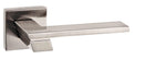 Senza Pari Giovanni Designer Lever Flush Square Rose in Satin Nickel Designer Lever Handle Atlantic 