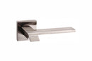 Senza Pari Giovanni Designer Lever Flush Square Rose in Satin Nickel Designer Lever Handle Atlantic 