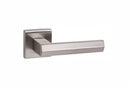 Senza Pari Davoli Designer Lever Flush Square Rose in Satin Nickel Designer Lever Handle Atlantic 