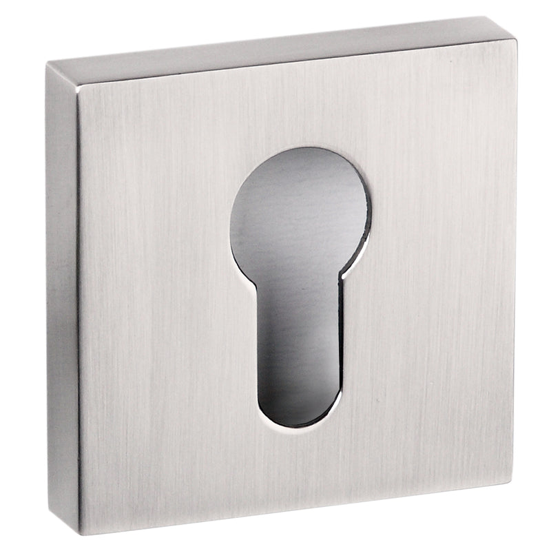 Senza Pari Euro Escutcheon Flush Square Rose