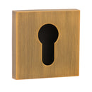 Senza Pari Euro Escutcheon Flush Square Rose Escutcheon Atlantic 