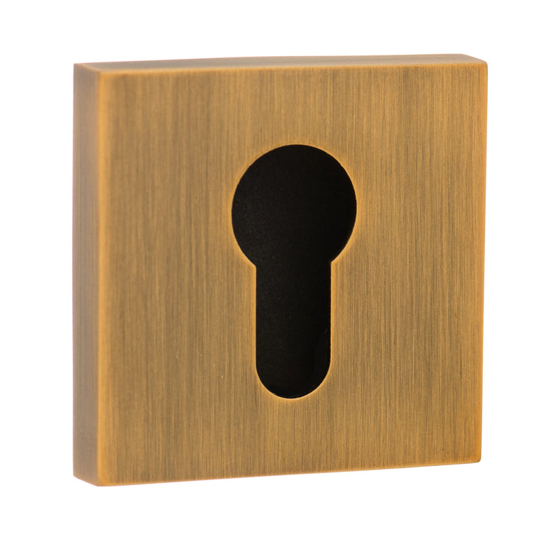 Senza Pari Euro Escutcheon Flush Square Rose