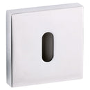 Senza Pari Key Escutcheon Flush Square Rose in Polished Chrome Escutcheon Atlantic 