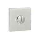 Senza Pari WC Turn and Release Flush Square Rose in Polished Chrome Bathroom Lock Atlantic 