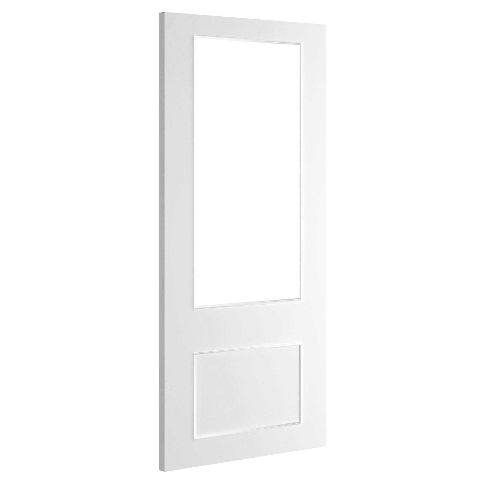 Sandringham White Primed Bevelled Glazed Internal Door Internal Door Deanta 