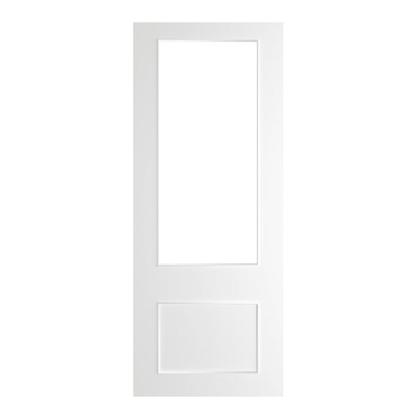 Sandringham White Primed Bevelled Glazed Internal Door