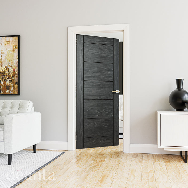 Seville Brushed Black Oak FSC Internal Door