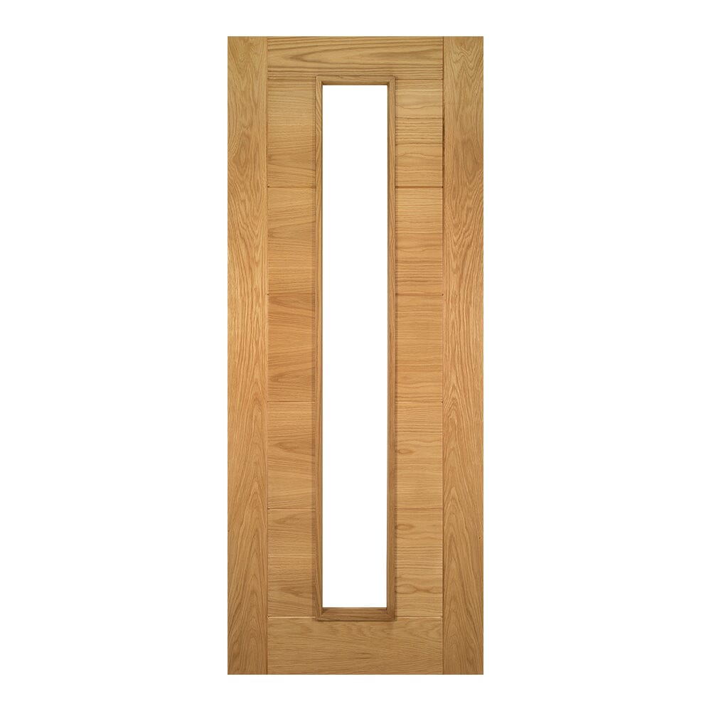 Seville Prefinished Oak Glazed 1L Internal Fire Door Internal Door Deanta 