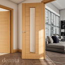 Seville Prefinished Oak Glazed Internal Door Internal Door Deanta 