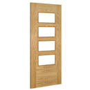 Seville Prefinished Oak Glazed (4L Square) Internal Door Internal Door Deanta 