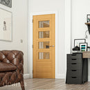 Seville Prefinished Oak Glazed (4L Square) Internal Door Internal Door Deanta 