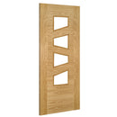 Seville Prefinished Oak Glazed (4L Slanted) Internal Door Internal Door Deanta 