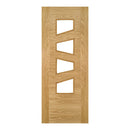 Seville Prefinished Oak Glazed (4L Slanted) Internal Door Internal Door Deanta 