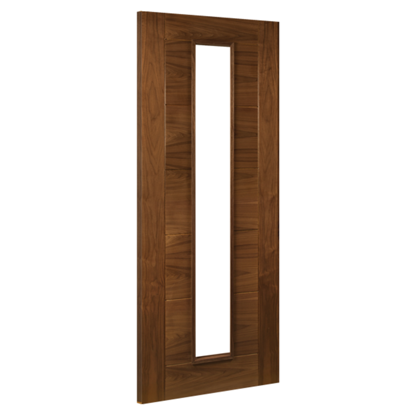 Seville Prefinished Walnut Glazed Internal Door