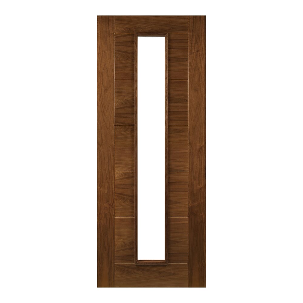 Seville Prefinished Walnut Glazed 1L Internal Fire Door Internal Door Deanta 