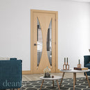 Sorrento Prefinished Oak Glazed Internal Door Internal Door Deanta 